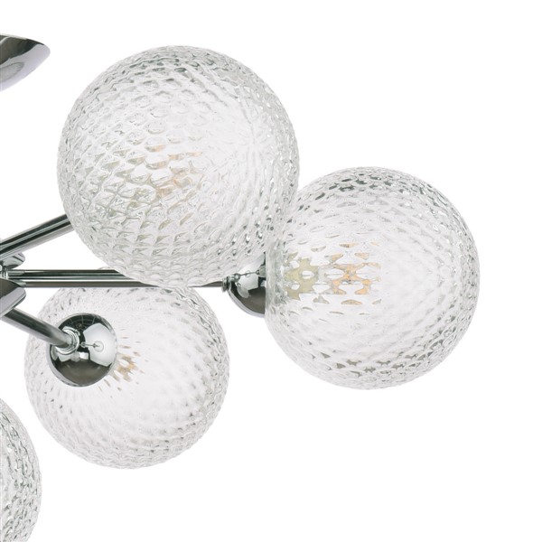 (image for) Laura Ashley Atherton 7lt Semi Flush Polished Chrome Glass